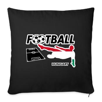 Football fever Hungary - Sofa pillowcase 17,3'' x 17,3'' (45 x 45 cm) - black - Front