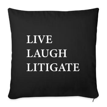 Live Laugh Prozessführung - Sofakissenbezug 45 x 45 cm - Schwarz - Vorne
