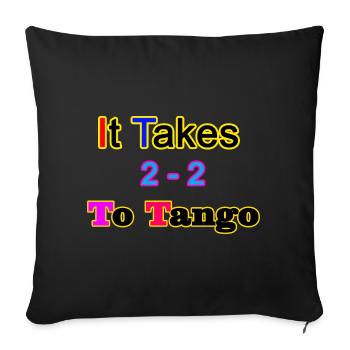 Il faut être 2 pour danser le tango - Housse de coussin décorative 45 x 45 cm - noir - Devant