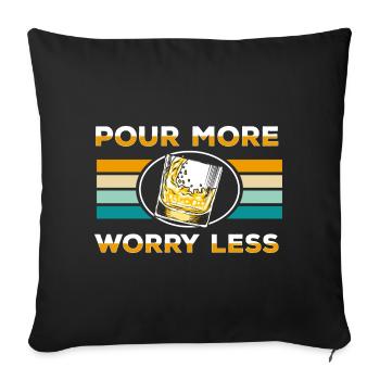 celebrate drink schnapps - Sofa pillowcase 17,3'' x 17,3'' (45 x 45 cm) - black - Front