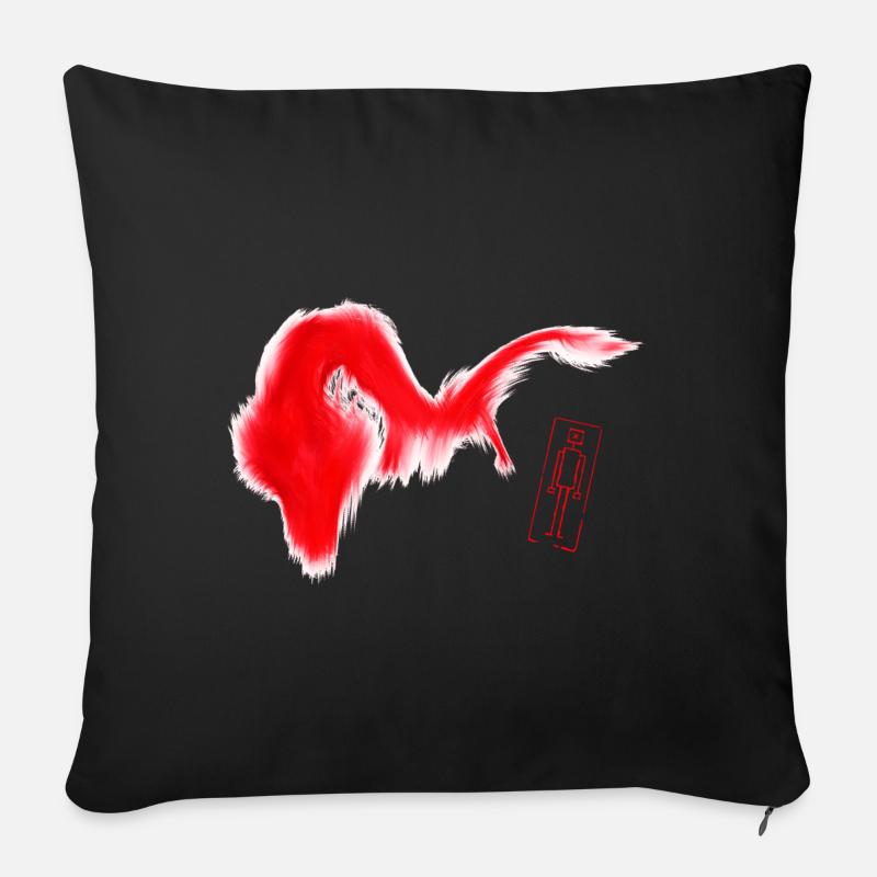 Dragon - Housse de coussin décorative 45 x 45 cm - noir