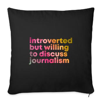 Journaliste Journaliste Journaliste - Housse de coussin décorative 45 x 45 cm - noir - Devant