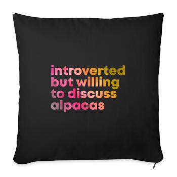 Alpaca - Sofa pillowcase 17,3'' x 17,3'' (45 x 45 cm) - black - Front