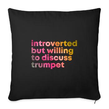 Trumpet - Sofa pillowcase 17,3'' x 17,3'' (45 x 45 cm) - black - Front