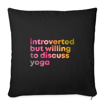 Yoga - Sofa pillowcase 17,3'' x 17,3'' (45 x 45 cm) - black - Front