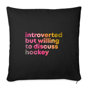 Hockey Hockey Hockey - Housse de coussin décorative 45 x 45 cm - noir - Devant