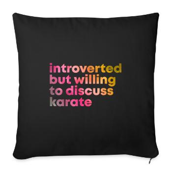 karaté - Housse de coussin décorative 45 x 45 cm - noir - Devant