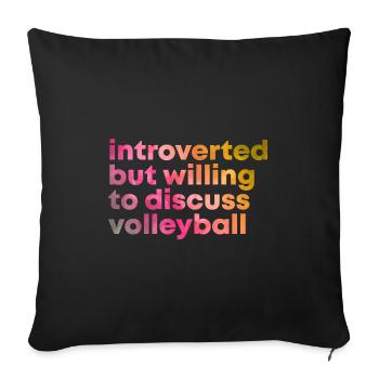 Volleyball - Sofa pillowcase 17,3'' x 17,3'' (45 x 45 cm) - black - Front