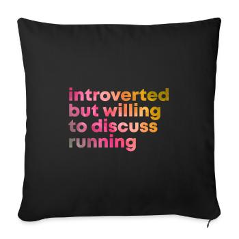 Runner - Sofa pillowcase 17,3'' x 17,3'' (45 x 45 cm) - black - Front