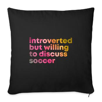 Soccer Soccer Soccer - Sofa pillowcase 17,3'' x 17,3'' (45 x 45 cm) - black - Front
