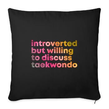 Taekwondo Taekwondo Taekwondo - Housse de coussin décorative 45 x 45 cm - noir - Devant