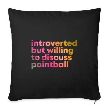 Paintball - Sofa pillowcase 17,3'' x 17,3'' (45 x 45 cm) - black - Front
