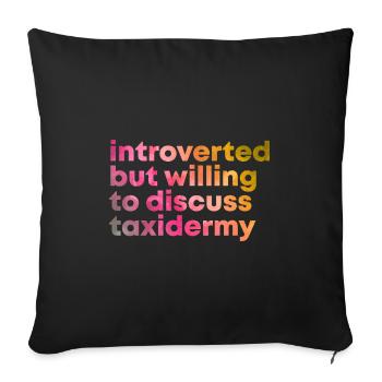 taxidermie - Housse de coussin décorative 45 x 45 cm - noir - Devant