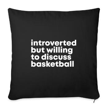 Basketball - Sofa pillowcase 17,3'' x 17,3'' (45 x 45 cm) - black - Front