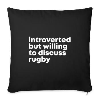 Rugby Rugby Rugby - Housse de coussin décorative 45 x 45 cm - noir - Devant
