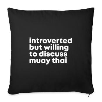 Muay Thai - Sofa pillowcase 17,3'' x 17,3'' (45 x 45 cm) - black - Front