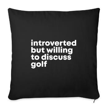 Golf Golf Golf - Housse de coussin décorative 45 x 45 cm - noir - Devant