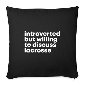 Lacrosse Lacrosse Lacrosse - Housse de coussin décorative 45 x 45 cm - noir - Devant