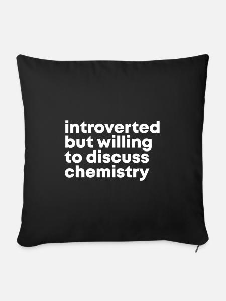Chemie Chemie Chemie - Sofakissenbezug 45 x 45 cm - Schwarz