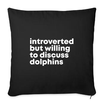 Dolphin - Sofa pillowcase 17,3'' x 17,3'' (45 x 45 cm) - black - Front