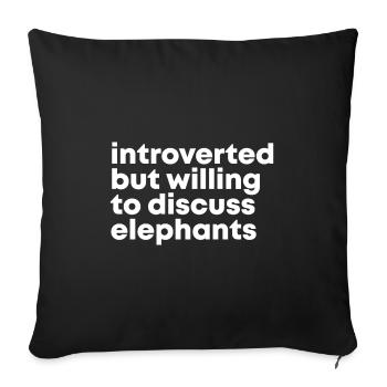 Elephant - Sofa pillowcase 17,3'' x 17,3'' (45 x 45 cm) - black - Front