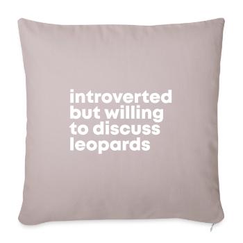 léopard - Housse de coussin décorative 45 x 45 cm - taupe clair - Devant
