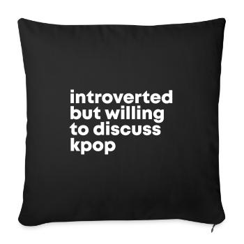 K Pop - Sofa pillowcase 17,3'' x 17,3'' (45 x 45 cm) - black - Front