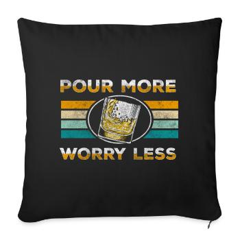 Boissons LongsDrinks - Housse de coussin décorative 45 x 45 cm - noir - Devant