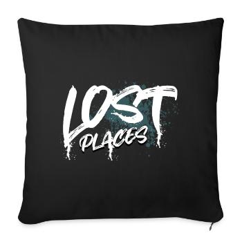 Lost Places - Sofa pillowcase 17,3'' x 17,3'' (45 x 45 cm) - black - Front