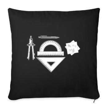 Architect Graphic - Sofa pillowcase 17,3'' x 17,3'' (45 x 45 cm) - black - Front