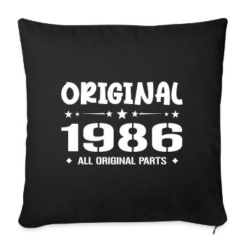 Né en 1986, Cadeau Anniversaire 1986 Original 1986 - Housse de coussin décorative 45 x 45 cm - noir - Devant