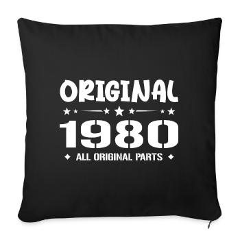 Né en 1980, Cadeau Anniversaire 1980 Original 1980 - Housse de coussin décorative 45 x 45 cm - noir - Devant