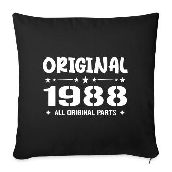Né en 1988, Cadeau Anniversaire 1988 Original 1988 - Housse de coussin décorative 45 x 45 cm - noir - Devant