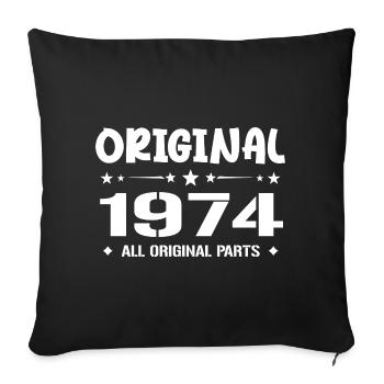 Né en 1974, Cadeau Anniversaire 1974 Original 1974 - Sofa pillowcase 17,3'' x 17,3'' (45 x 45 cm) - black - Front