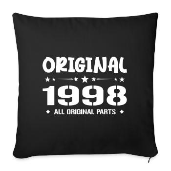 Né en 1998, Cadeau Anniversaire 1998 Original 1998 - Housse de coussin décorative 45 x 45 cm - noir - Devant