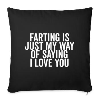Péter n’est que ma façon de dire je t’aime - Housse de coussin décorative 45 x 45 cm - noir - Devant