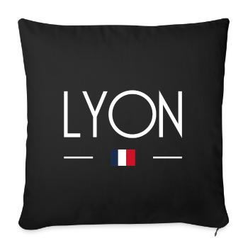 Lyon - Sofakissenbezug 45 x 45 cm - Schwarz - Vorne