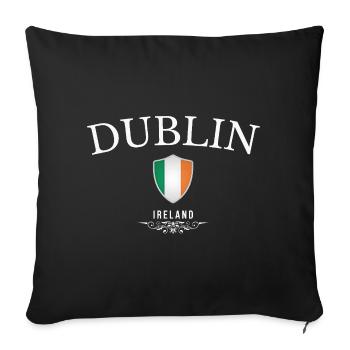 Ich liebe Dublin, Souvenir-Dublin - Sofakissenbezug 45 x 45 cm - Schwarz - Vorne