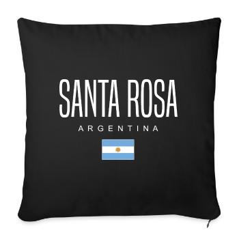 Santa Rosa Argentina Argentinian - Sofa pillowcase 17,3'' x 17,3'' (45 x 45 cm) - black - Front