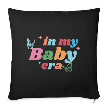 In My Baby Era – Bunt & Verspielt - Sofakissenbezug 45 x 45 cm - Schwarz - Vorne