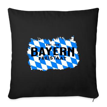 État libre de Bavière – Conception du drapeau en diamant - Housse de coussin décorative 45 x 45 cm - noir - Devant