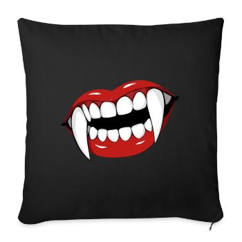 Vampire Lips Pop Art Halloween Party - Housse de coussin décorative 45 x 45 cm - noir - Devant