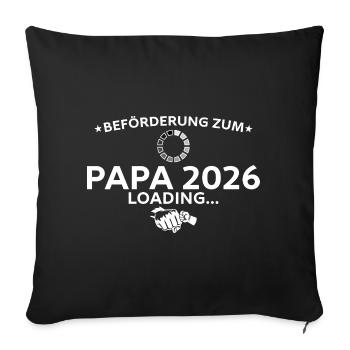 Paternity Pregnancy Announcement 2026 Dad - Sofa pillowcase 17,3'' x 17,3'' (45 x 45 cm) - black - Front