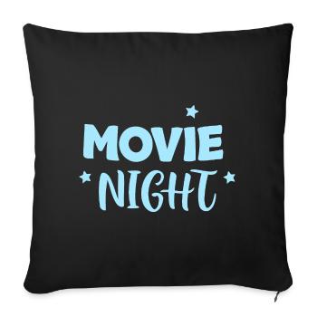 Movie Night Pastel Blue Stars - Sofa pillowcase 17,3'' x 17,3'' (45 x 45 cm) - black - Front