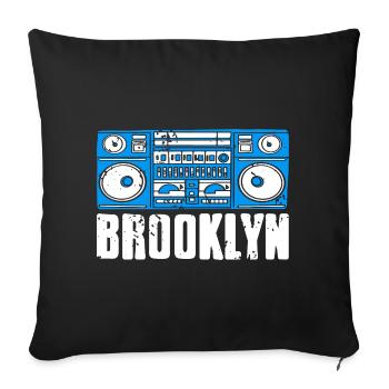 Brooklyn Sound Vibes City Beat Expression - Sofakissenbezug 45 x 45 cm - Schwarz - Vorne