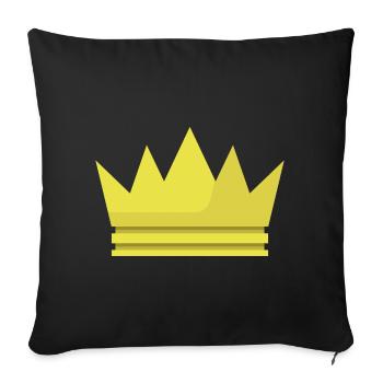 Crown - Sofa pillowcase 17,3'' x 17,3'' (45 x 45 cm) - black - Front