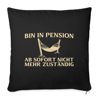 Pension Plus responsable - Retraité - Housse de coussin décorative 45 x 45 cm - noir - Devant