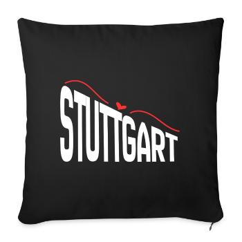Stuttgart - Sofakissenbezug 45 x 45 cm - Schwarz - Vorne