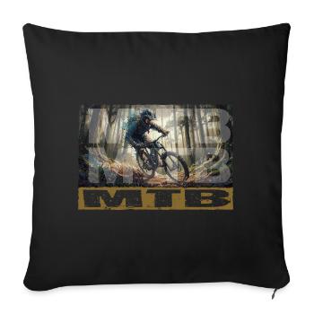 MTB - Sofa pillowcase 17,3'' x 17,3'' (45 x 45 cm) - black - Front