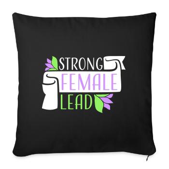 Strong Female Lead Feminism Empowerment Women - Sofa pillowcase 17,3'' x 17,3'' (45 x 45 cm) - black - Front